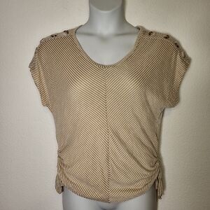 French Laundry Striped Shirt with Tie Up Hips size Small (fits more like Medium)